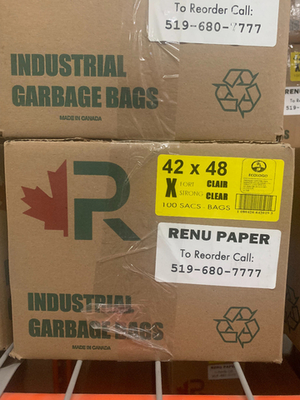 42 X 48 XSTRONG CLEAR GARBAGE BAGS